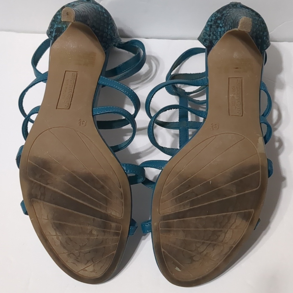 Christian Siriano for Payless aqua blue heels sandals women size 9.5 - Picture 6 of 15